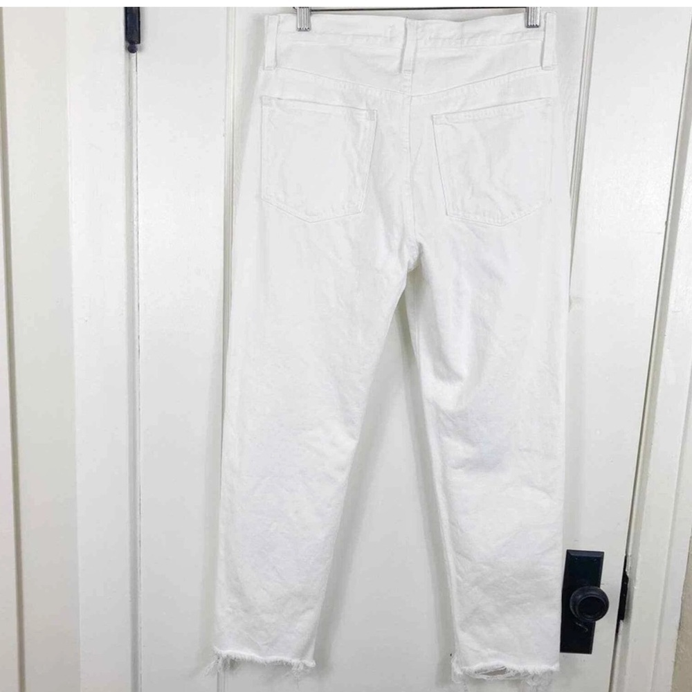 Madewell The High-Rise Slim Crop Boyjean White Denim Size 27 MSRP $128 - Picture 4 of 11